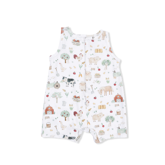 Shortie Romper- Cute Farm Animals
