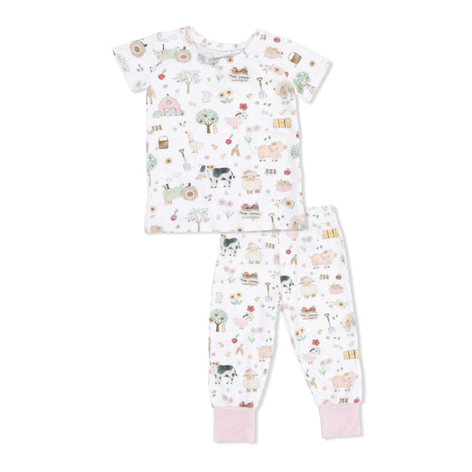 AD Loungewear S/S- Cute Farm Animals Pink