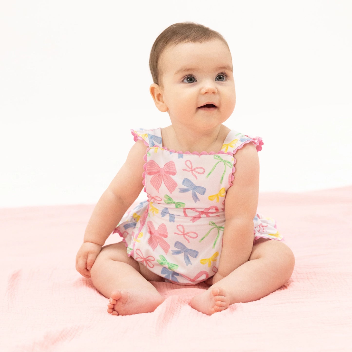 Ric Rac Ruffle Sunsuit- Sweet Bows