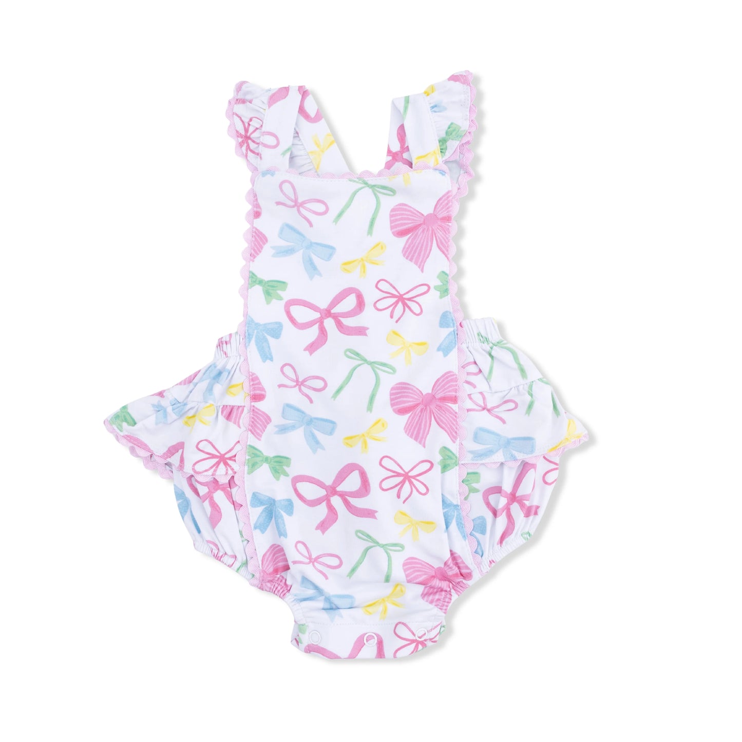 Ric Rac Ruffle Sunsuit- Sweet Bows