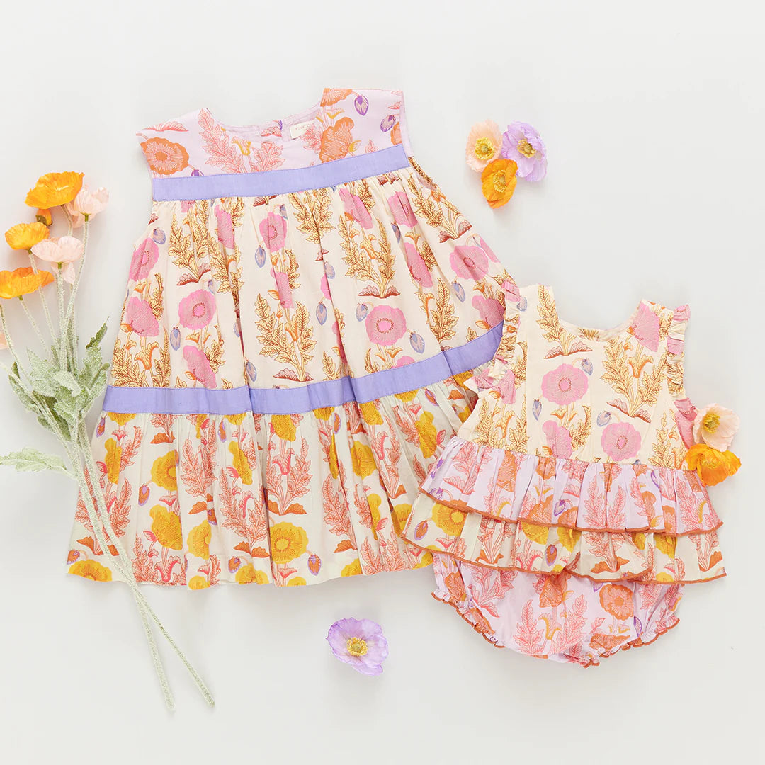 Baby Girl Heidi Bubble - Gilded Floral Mix