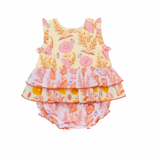 Baby Girl Heidi Bubble - Gilded Floral Mix