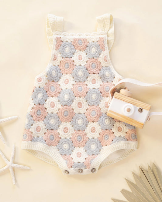 Crochet Romper- Ivory