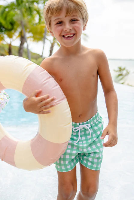 Tortola Swim- Green/White