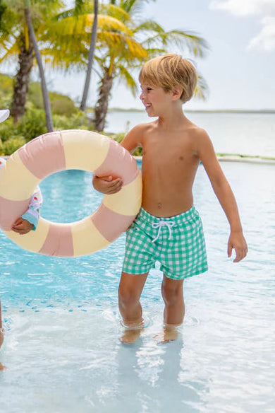 Tortola Swim- Green/White