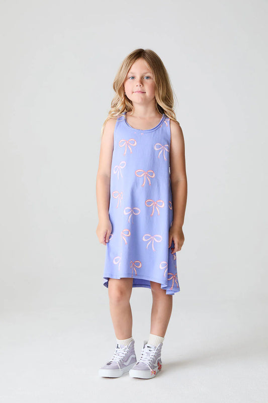 Jersey Tank Dress- Dainty Bows