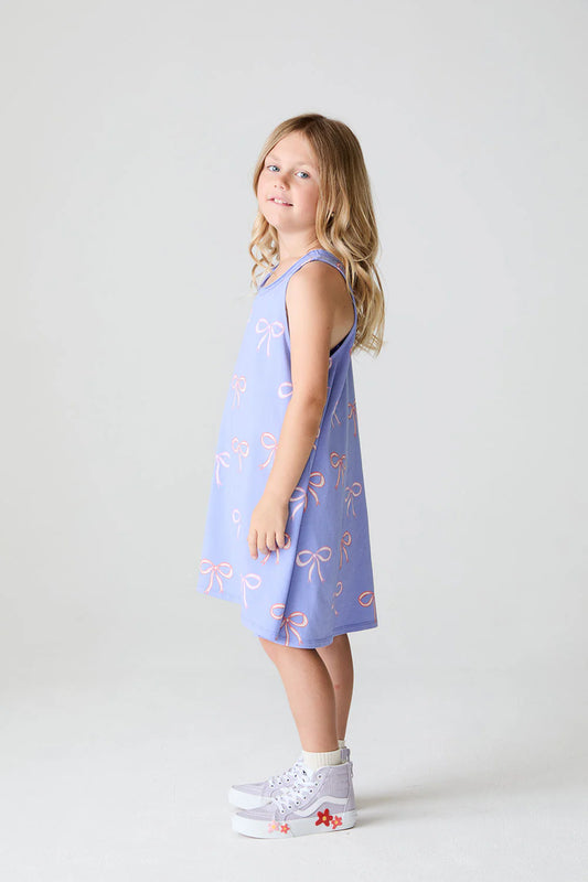 Jersey Tank Dress- Dainty Bows