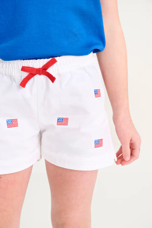 Critter Cheryl Short- White Flag