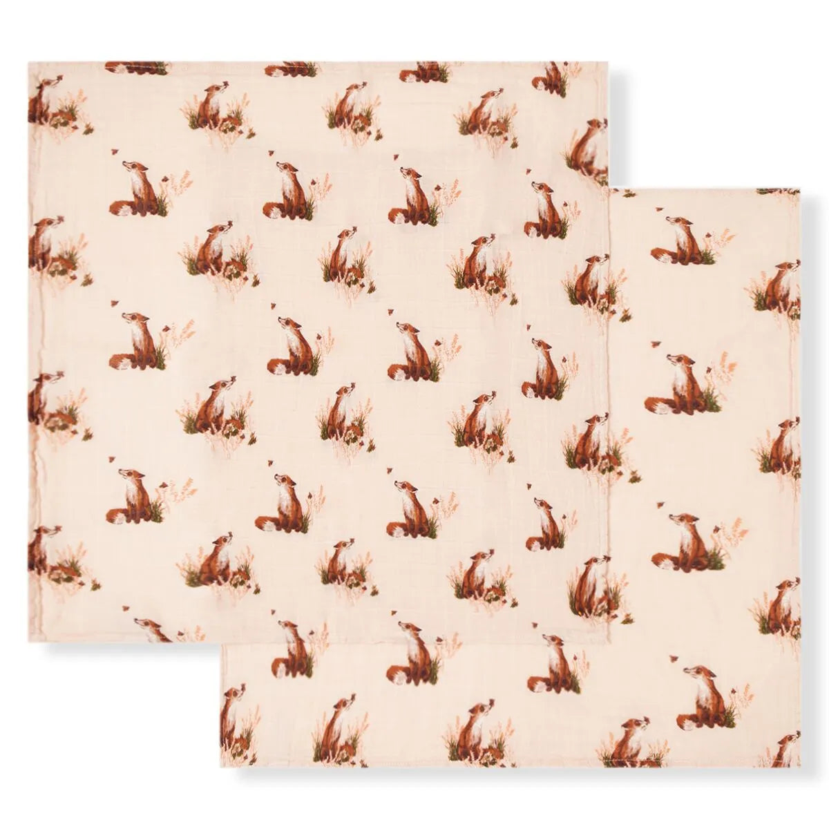 MB Organic Cotton Burpies - Floral Fox