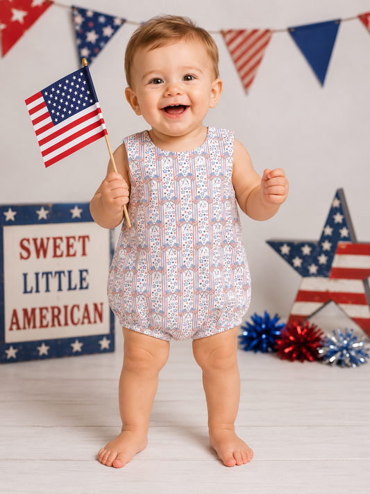 Patriotic Bow Boy Bubble