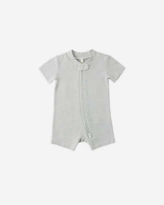 QM SS Sleeper- Sage Micro Stripe