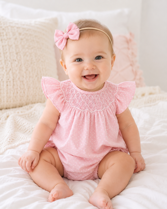 Pink Polka Dot Pearl Bubble
