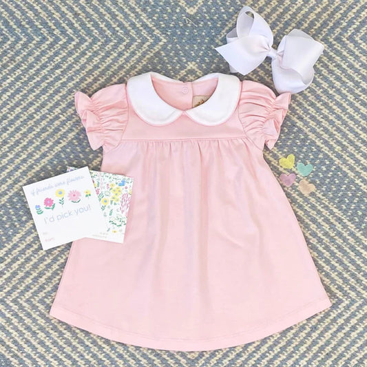 Holly Day Pima Dress - PInk/White