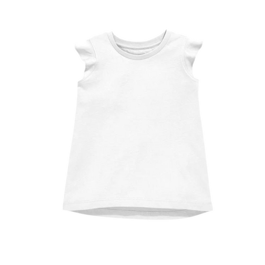 Tween Ruffle Shirt- White