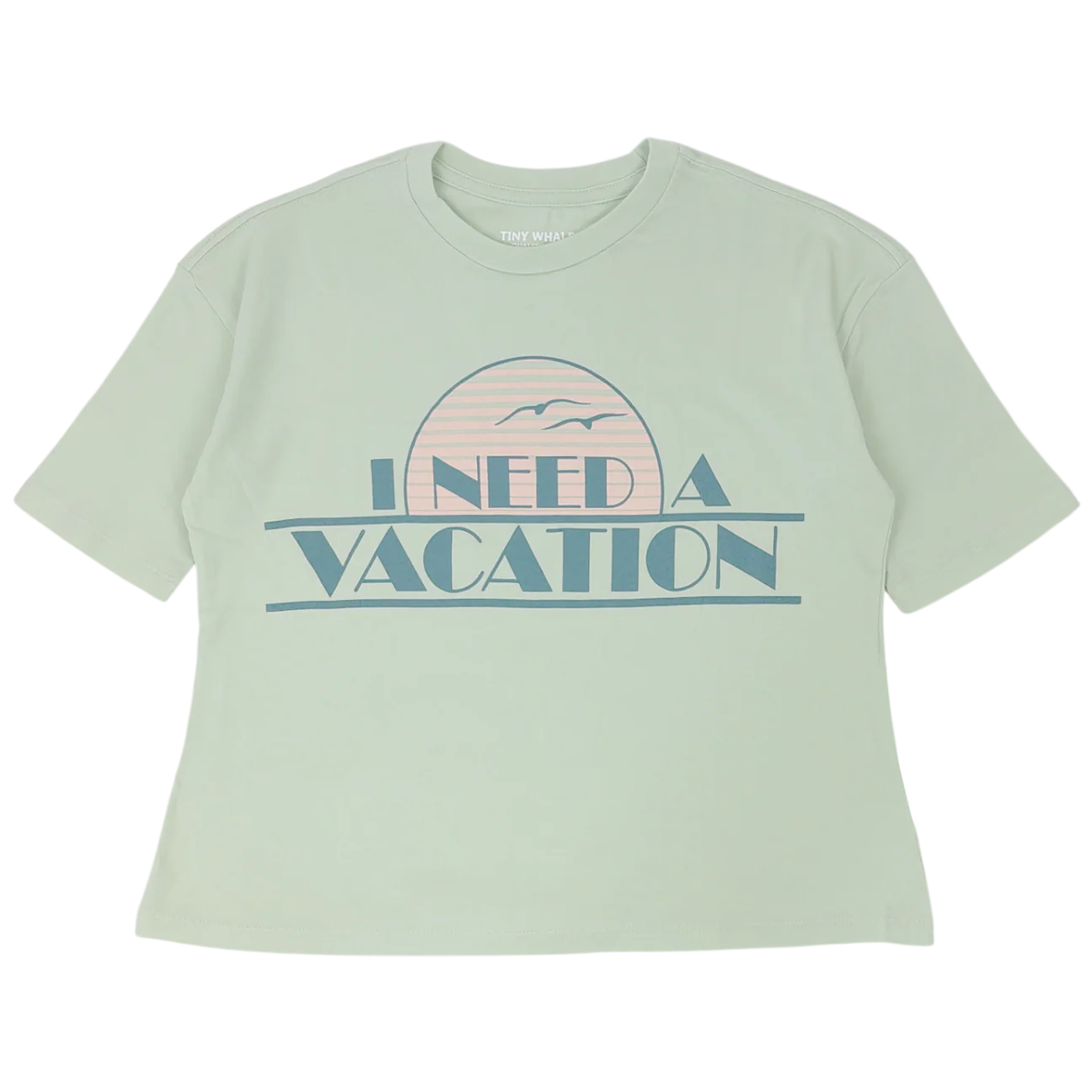 Need A Vacation Tee- Seafoam