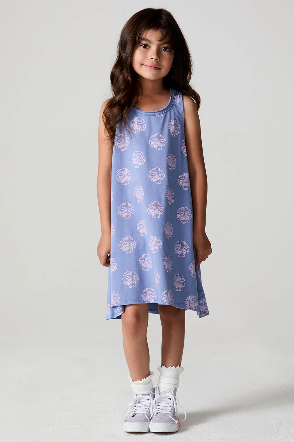 Jersey Tank Dress- Seashell Dreams