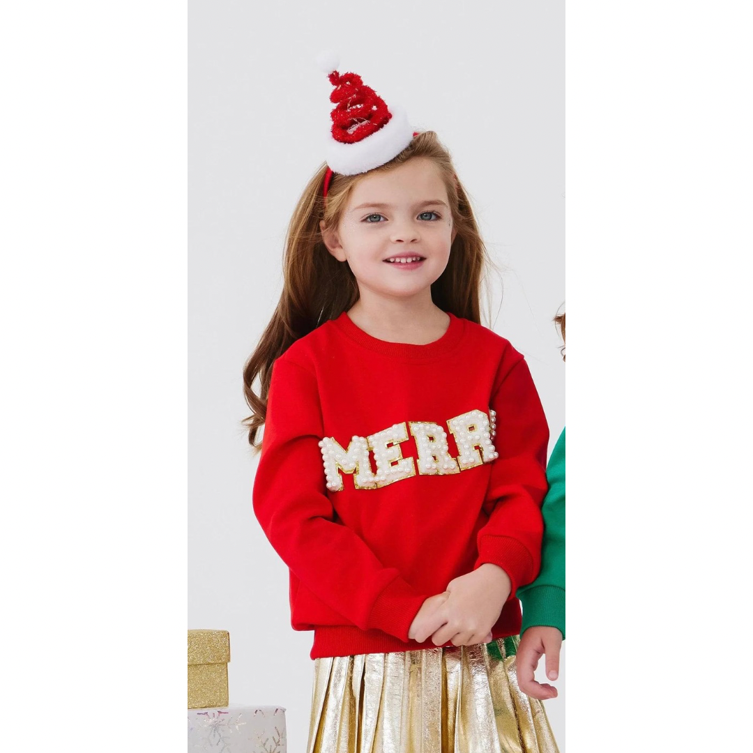 MERRY Pearl Sweatshirt - Red