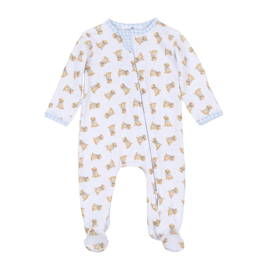 Sweet Golden Footie- Blue