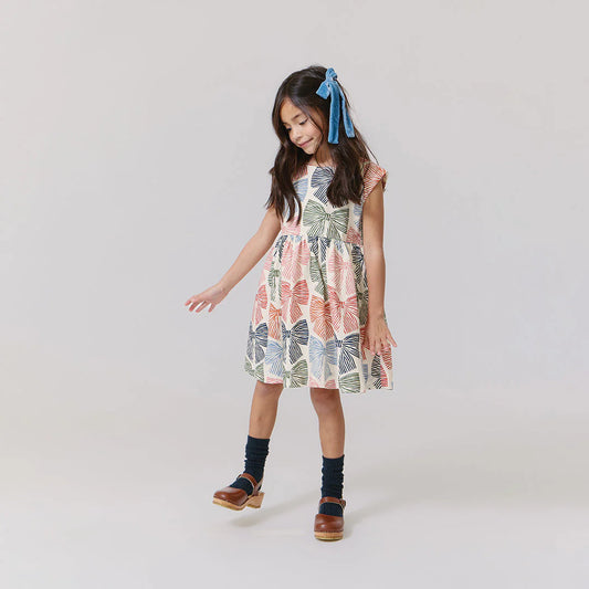 Adaline Dress - Multi Striped Bow