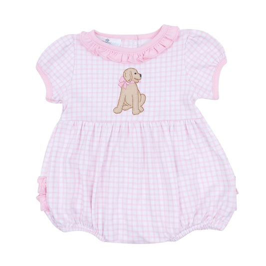 Puppy Playtime Ruffle Bubble- Pink