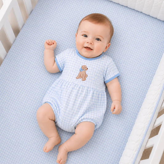 Puppy Playtime Playsuit- Blue