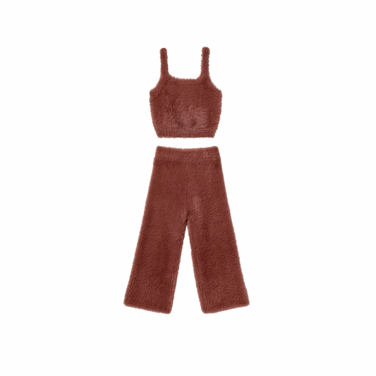 R+C Fuzzy Knit Loungewear - Ruby