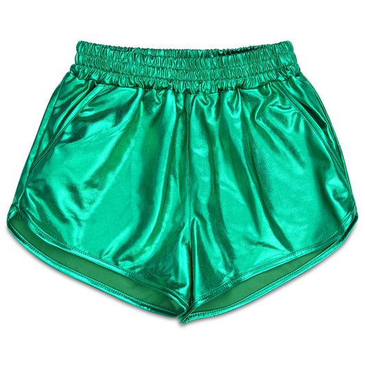 Metallic Shorts- Green