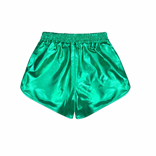 Metallic Shorts- Green