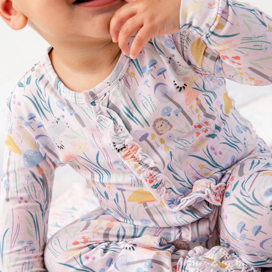 Magnetic Ruffle Footie - Shroom & Bloom
