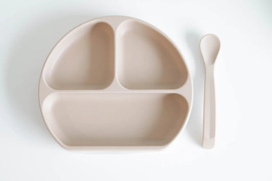 Silicone Suction Plate w/ Lid & Spoon