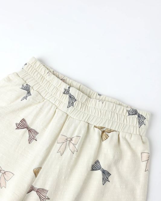 Knit Wide Leg Pant - Bows