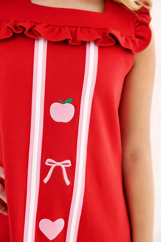 Darla Dress- Red/Hot Pink