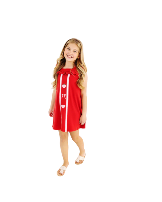 Darla Dress- Red/Hot Pink