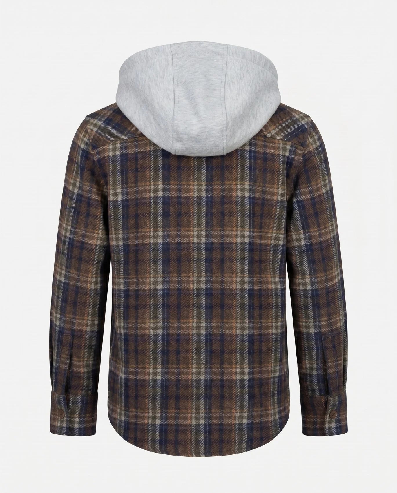Glen Hooded Shirt - Earth Plaid