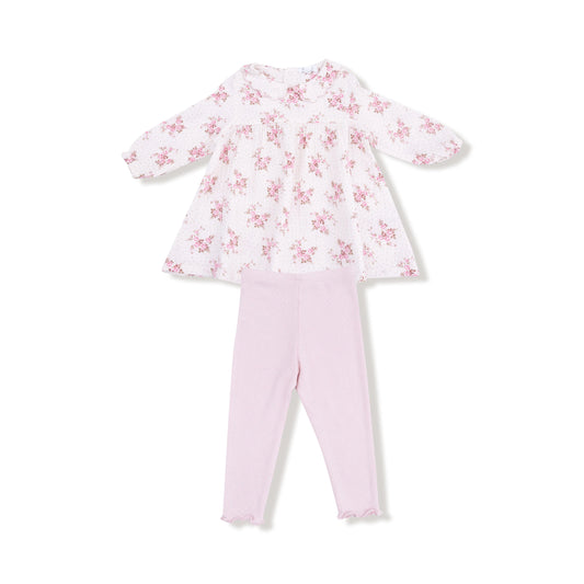 AD Dress & Legging- Belle Rosette Dot