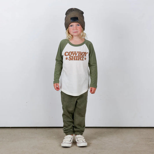 Raglan Tee - Cowboy Nat/Pine