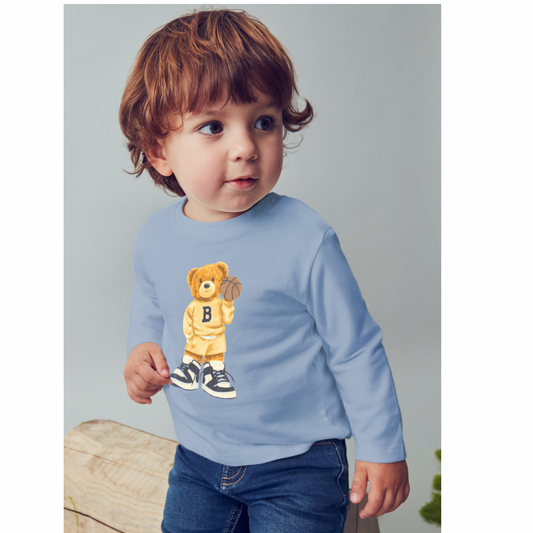 LS Shirt - Lt Blue Bear