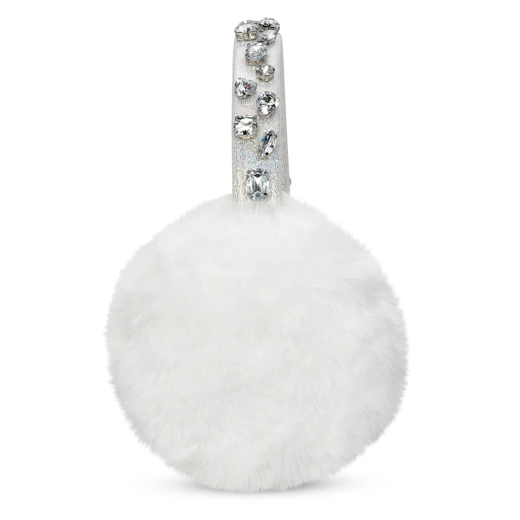 Rhinestone Earmuffs- White