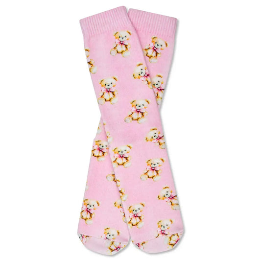 Beary Cute Pink Socks