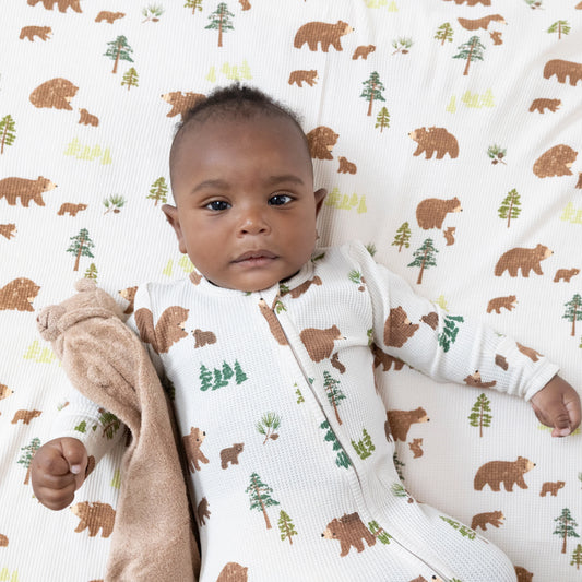 AD Zip Footie - Sweet Brown Bears