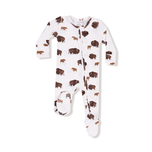 AD Zip Footie - Bison