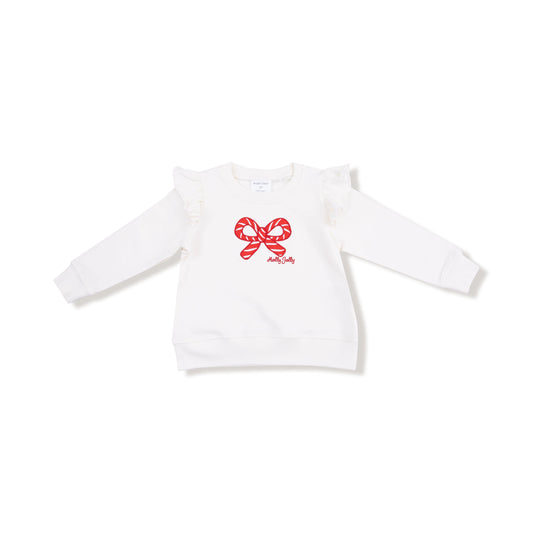 Candy Canes Ruffle Sweatshirt