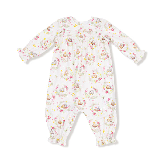 Smocked Romper - Floral Owl Families