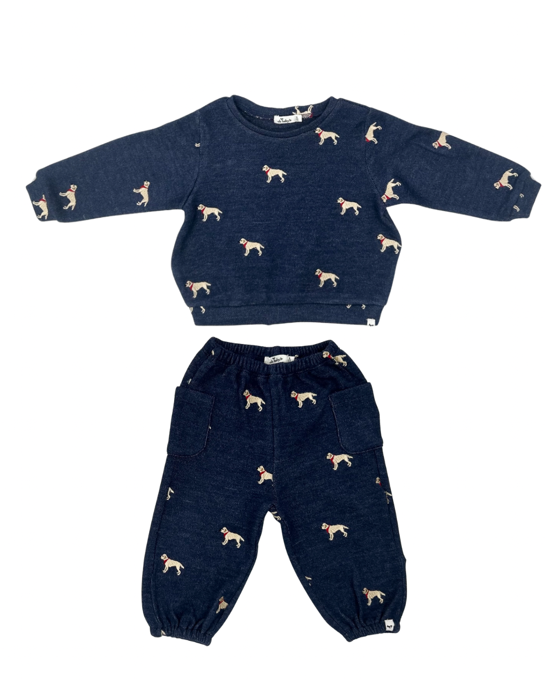 Labs Embroid Set- Navy