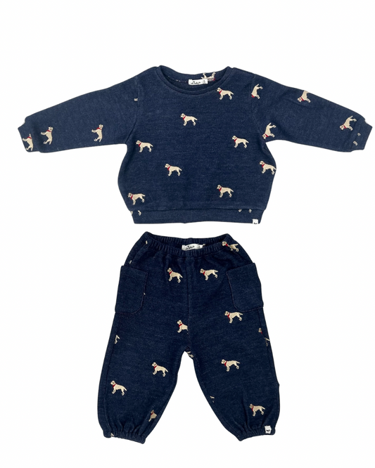 Labs Embroid Set- Navy