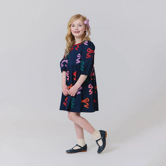 Brooke Dress- Bow Applique