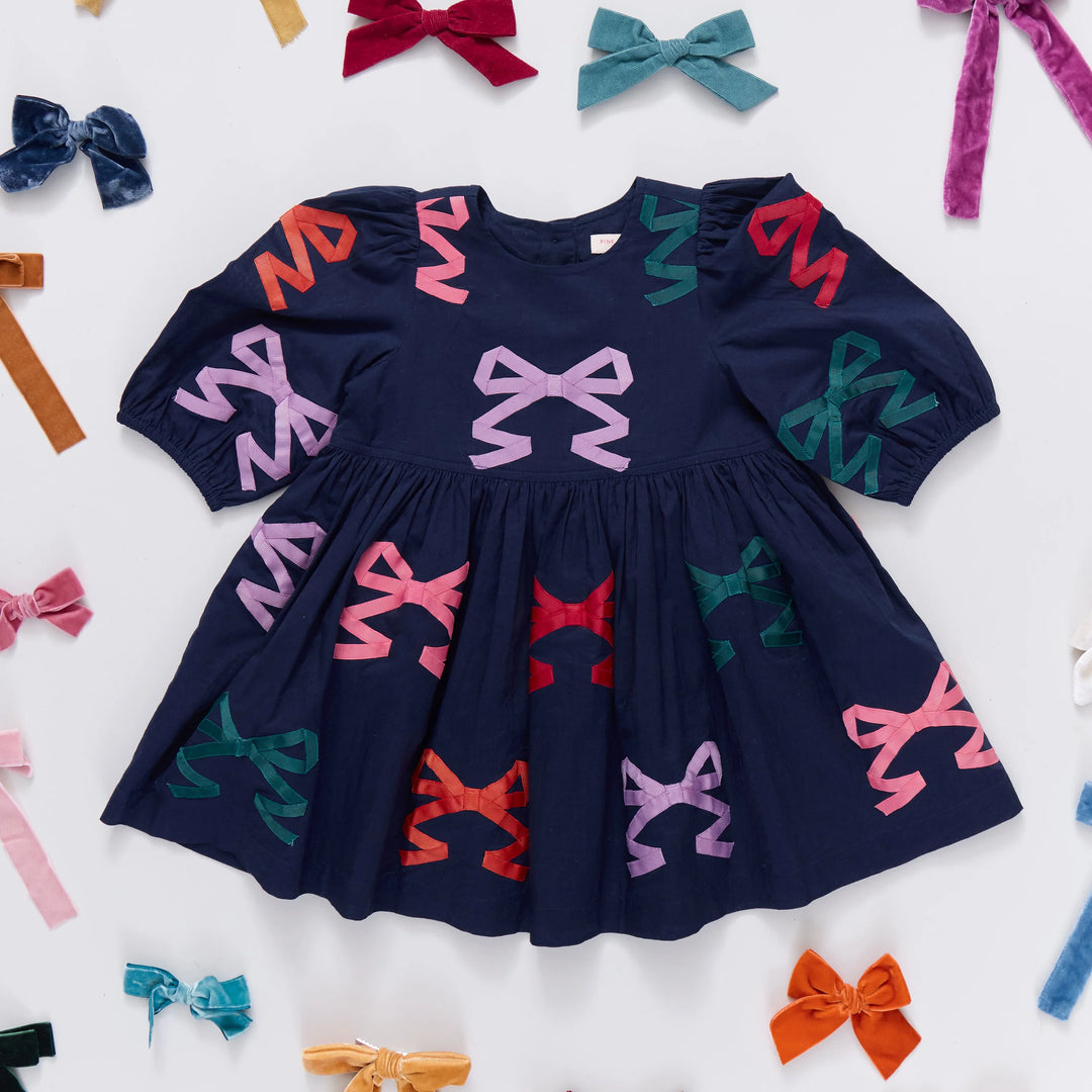 Brooke Dress- Bow Applique