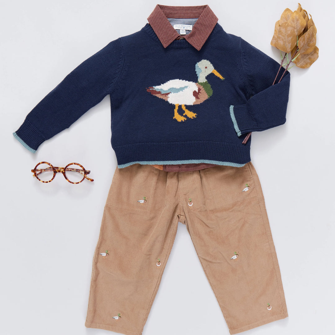 Sweater- Navy Mallard