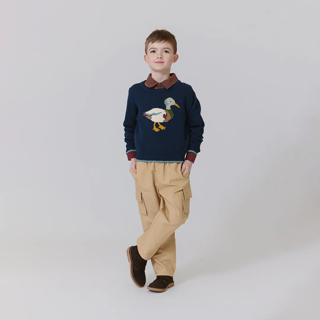 Sweater- Navy Mallard