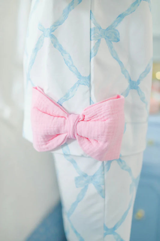 Crew + Pant- Belle Blue Bow